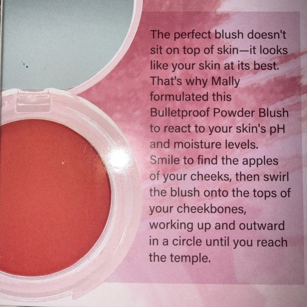 Mally XO Bulletproof Powder Blush In CONFIDENT CORAL New in Box 0.16‎ oz